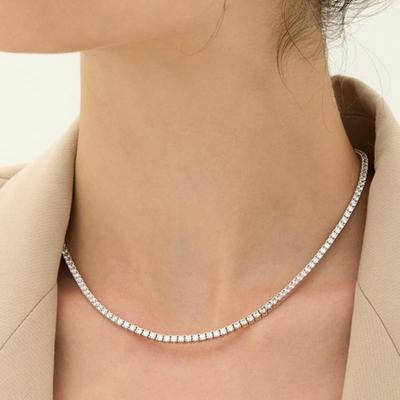 Hyeres-lor Essence Silver (W) Теннисное ожерелье с 4 зубцами 2,5 мм HL4N56419W9400