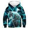 Wolf Kids Hoodie For Boy Pullover Long Sleeve Hoodies Boys Sweatshirt Animal Wolf 3D Printed Boy Hoodie Tops Children's Clothing