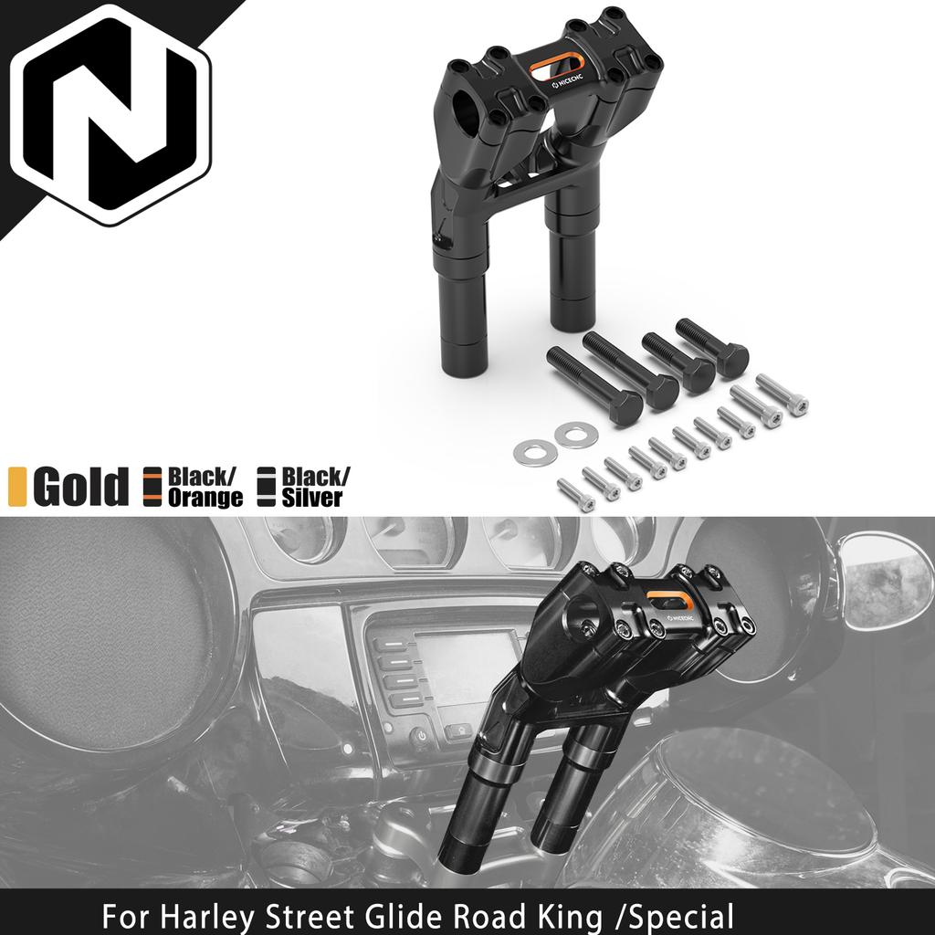 For Harley Street Glide FLHX Road King /Special 2017-2023 Modular Kickback Handlebar Riser 8"/ 7"/6"/5" Tri Glide Ultra Limited