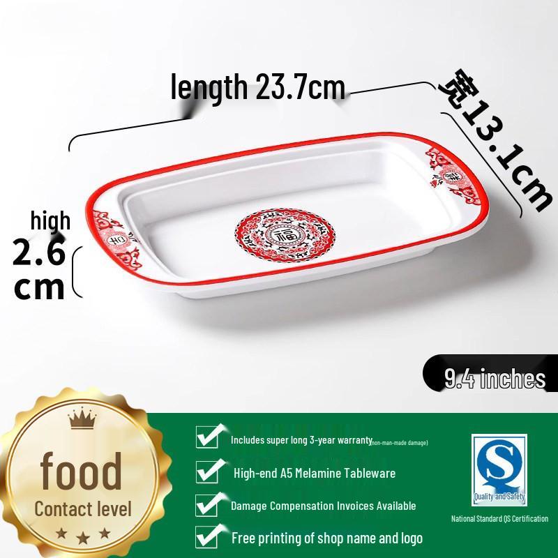 Commercial Melamine Round Plate: Imitation Porcelain for Restaurant Fried Noodles, Cold Dishes, Snacks, Rice Bowl, and Fast Food.