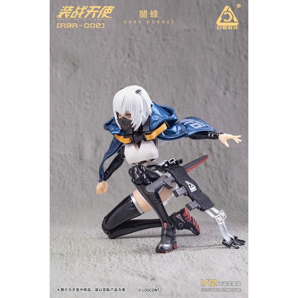 LOSCONT Armed Battle Angels Series ABA 002 Dark Hornet 1/12 Scale PVC/ABS/POM Cloth Painted Action Figure