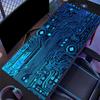 Футуристический Circuit Tech Расширенный Игровой Коврик для Мыши Нескользящая Поверхность Стола Неоновая Материнская Плата Цифровой Арт Принт Для Игрового Сетапа