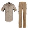 Мужской костюм, классическая рубашка с коротким рукавом, летние наряды SS, комплект спецодежды цвета хаки, брюки