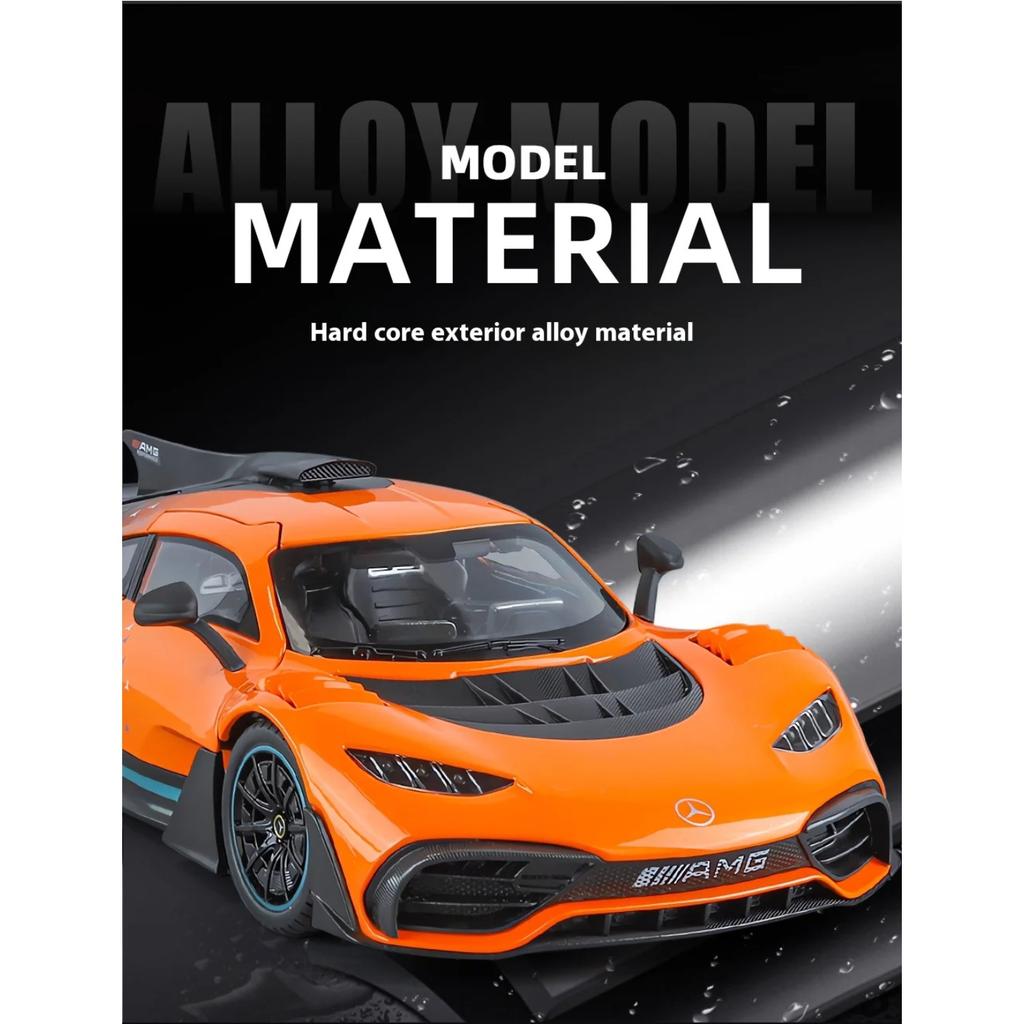 1/18 Benz AMG ONE Super Sports Vehicle Alloy Dieacst Model Car Sound & Light Classic Hobby Collectibles Birthday Gifts
