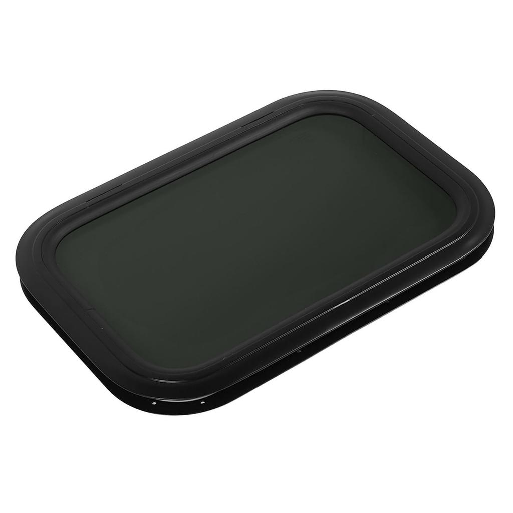 Окно для автодома, черное, с закругленными углами, из алюминиевого сплава, с защитой от УФ-излучения, прочное, фиксированное, для кемпера, каравана, для 48-53 мм