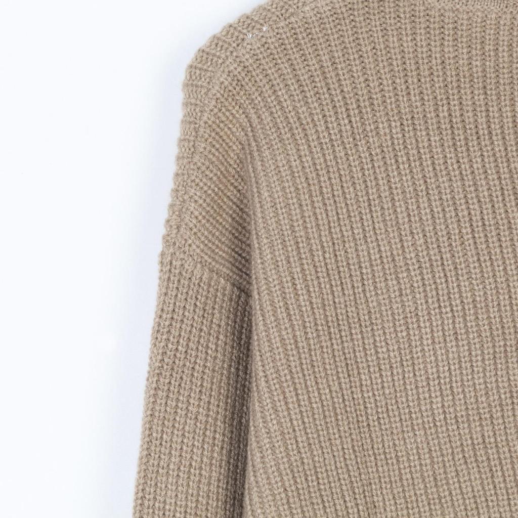 Женский вязаный свитер Zhuoya с контрастным цветом, высоким воротом, мягкий, свободного кроя, с длинным рукавом, идеально подходит для осени и зимы