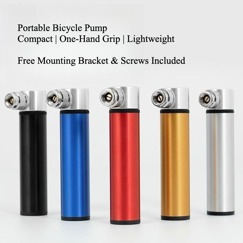Mini Bicycle Pump, Portable High Pressure Bike Air Pump for Presta Schrader Valve Road Mountain Bike