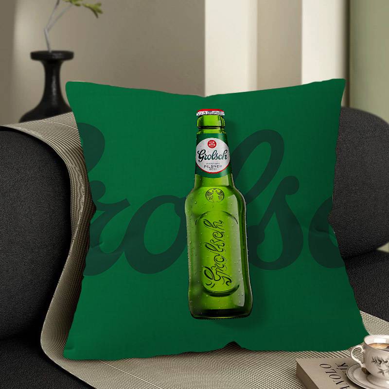 Подушка с пивом Grolsch Lager Подарок Декор для дома и офиса Подушка для спальни Дивана Автомобильная Подушка Чехол для подушки