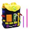 Puzzle Buckle Backpack And Learning Activity Toys, Develop Fine Motor Skills And Basic Life Skills,Learn To Tie Shoelaces Travel Toys Christmas Gifts