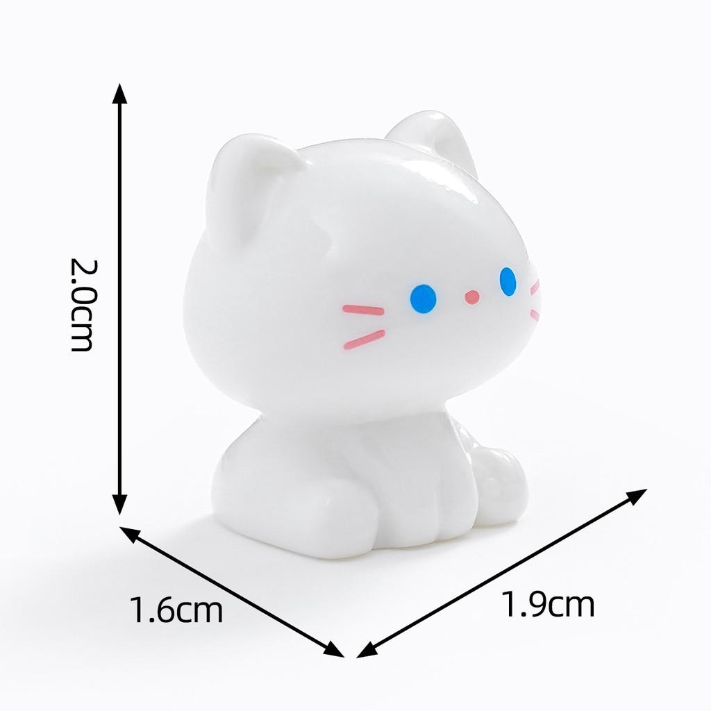 6Pcs/set Cartoon Mini Pet Cat Miniatures Resin Animal Ornament Fairy Garden Decoration Moss Terrarium Micro Landscape