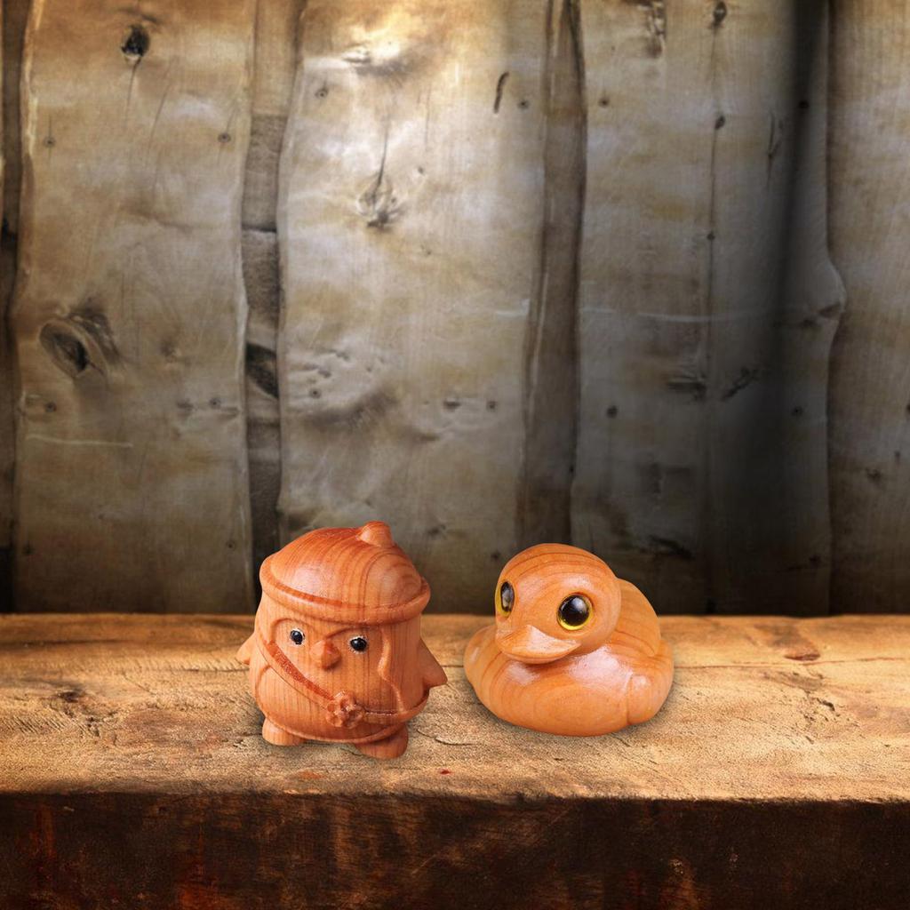 Деревянная статуэтка утки Деревянная статуэтка утки Статуэтки животных Украшение стола для украшения дома Наполнители для рождественских чулок