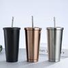Кофейная кружка из нержавеющей стали, 500 мл, термокружка с крышкой, пивные кружки для чашки чая, термос, металлическая чашка для напитков S