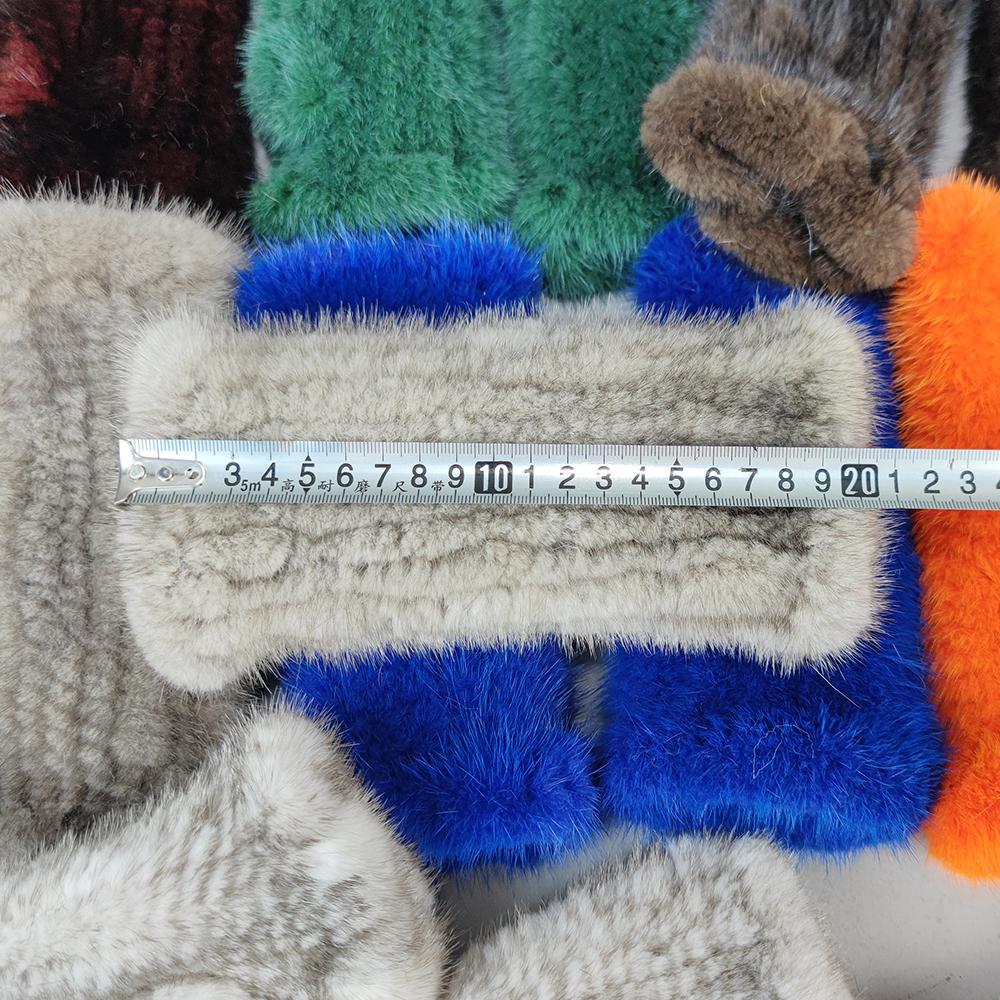 Новые стильные женские зимние перчатки из натурального меха норки 100% натуральные теплые перчатки без пальцев из меха норки для девочек вязаные варежки из натурального меха норки