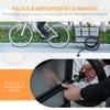 Bike Trailer with Removable and Foldable 65L Storage Box, Safety Reflectors, Max. Load 40KG, Grey