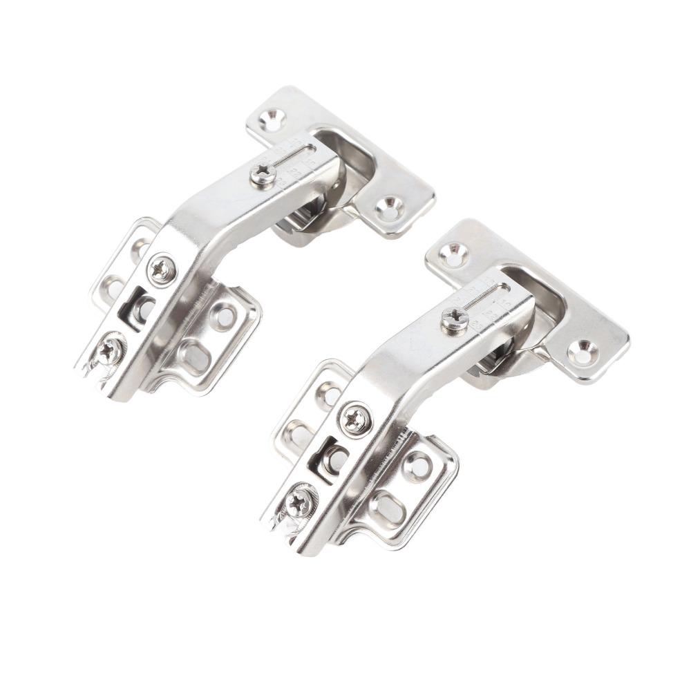 2PCS Full Overlay 135 Degree Hinge Concealed Hardware Clip-On Design Folded Door Hinge 3D Adjustable Lazy Susan Hinges