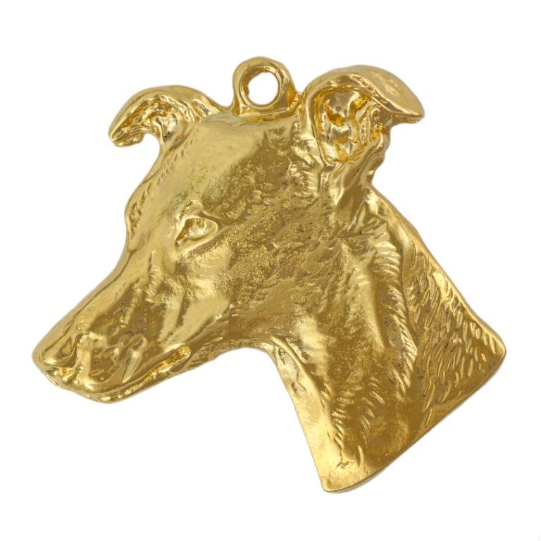 Whippet - Gilded Key Ring with Dog In Gift Box, Handbag Decoration, Luxury Accessory by Art-Dog Brand
