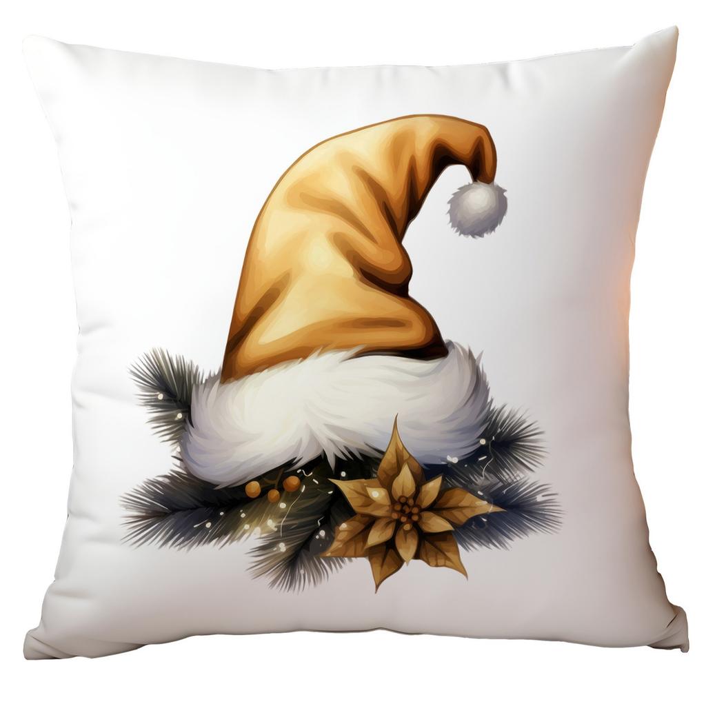 New Christmas Pillowcase High-end Light Luxury Black Gold Color Printing Home Cushion Pillowcase
