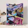 1pc KPop Flannel Throw Blanket HD Printed Lightweight Soft Warm All Season Blanket for Sofa, Bed, Travel, Camping Machine Washable