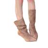 Omg!! Skinny Pile Boots Skinny Heel High Heel Medium Boots Pleated Short Boots
