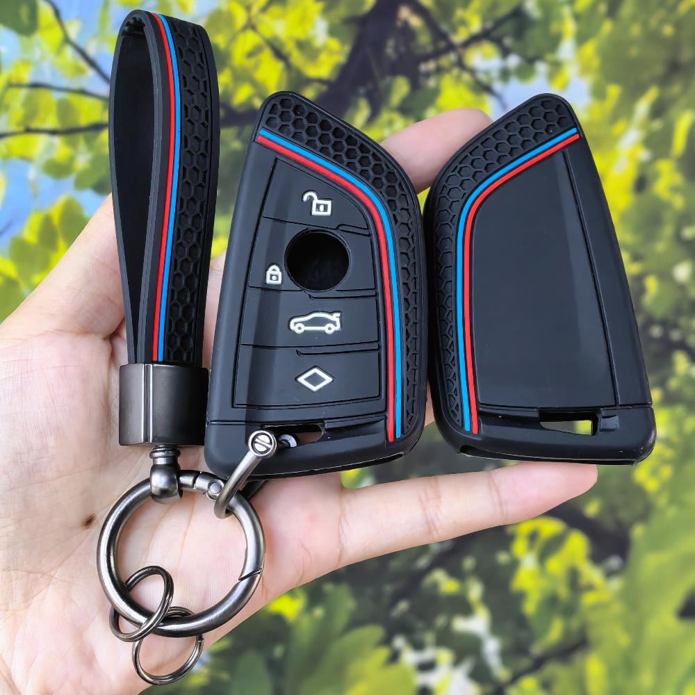 KeyChain Cover For BMW 1 3 4 5 7 Series X3 IX3 I3 X6 X4 X5 G20 F40 X1 F48 F40 G23 F34 F15 X7 U06 G81 M3 IX40 Silicone Key Case FF45