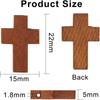 200Pcs Cross Wood Cross Charm 0.85x0.55Inch Wooden Crosses for Crafts  Hanging Ornament