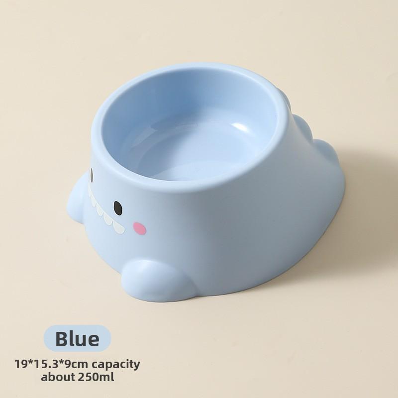 Новая миска для собаки, маленькая миска в форме динозавра для кормления, со скошенным краем и защитой шеи, это набор из нержавеющей стали для еды для домашних животных кошек