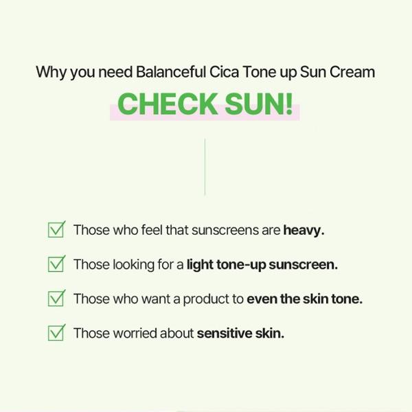 TORRIDEN Balanceful Cica Tone Up Sun Cream SPF 50+ PA++++ 60ml