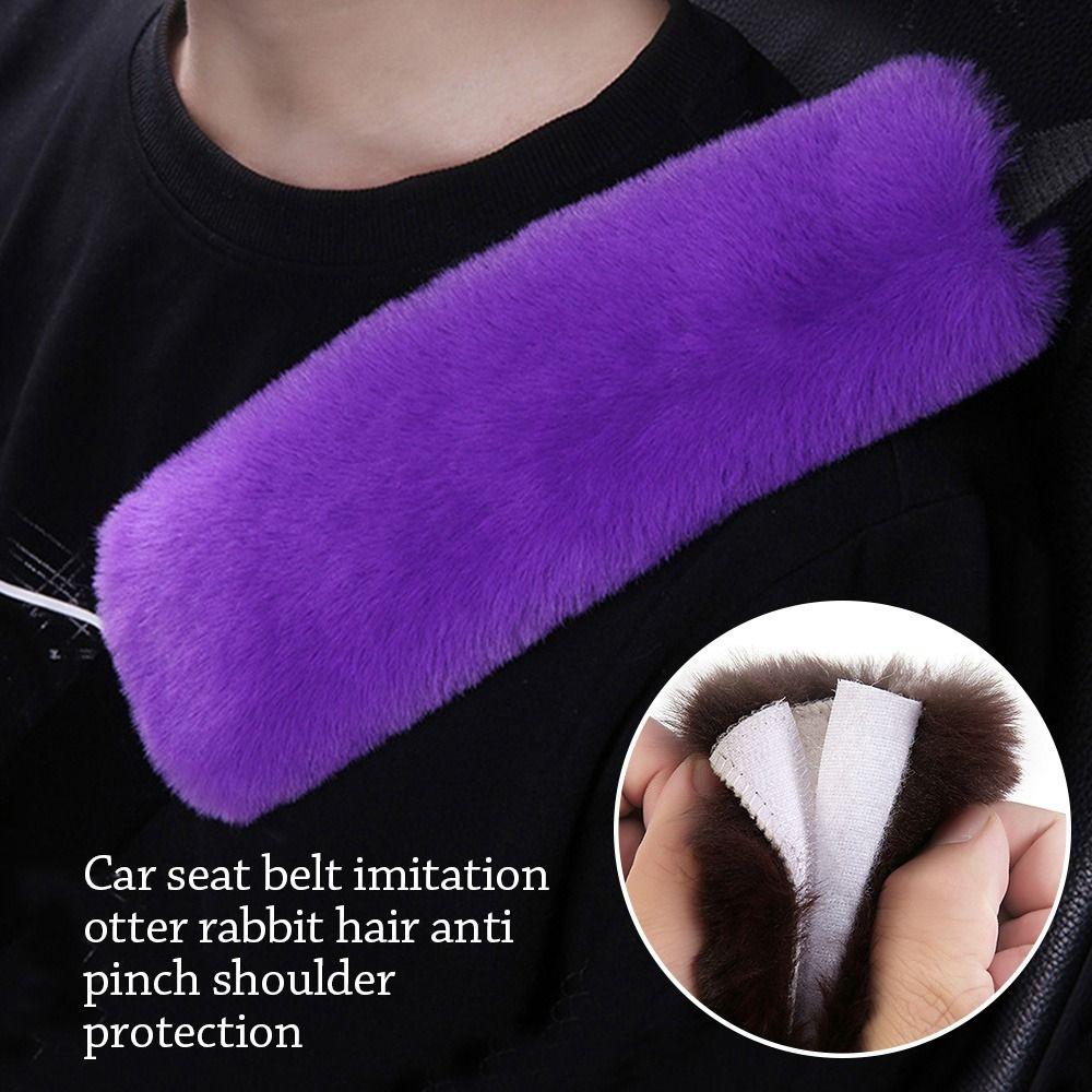 Плюшевая накладка на плечо ремня безопасности, регулируемая защита плеча, аксессуары для салона автомобиля, детская