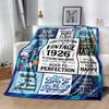 Happy 100th Birthday Quotes Blanket Durable Comfort Great for Livingroom Seaside Sofa Four Seasons Universal Warmthful Decor