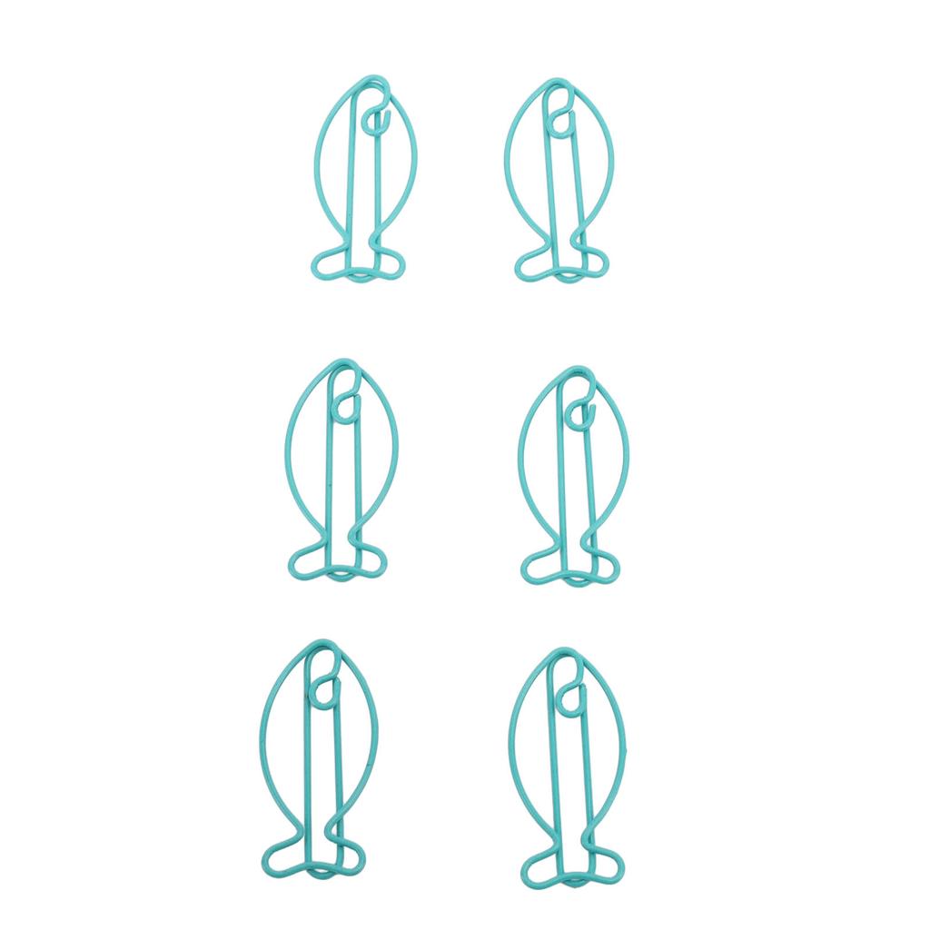 100 шт. скрепок для бумаги, многоцелевые, в форме милой рыбы, изысканные, нержавеющие металлические скрепки для домашнего хозяйства