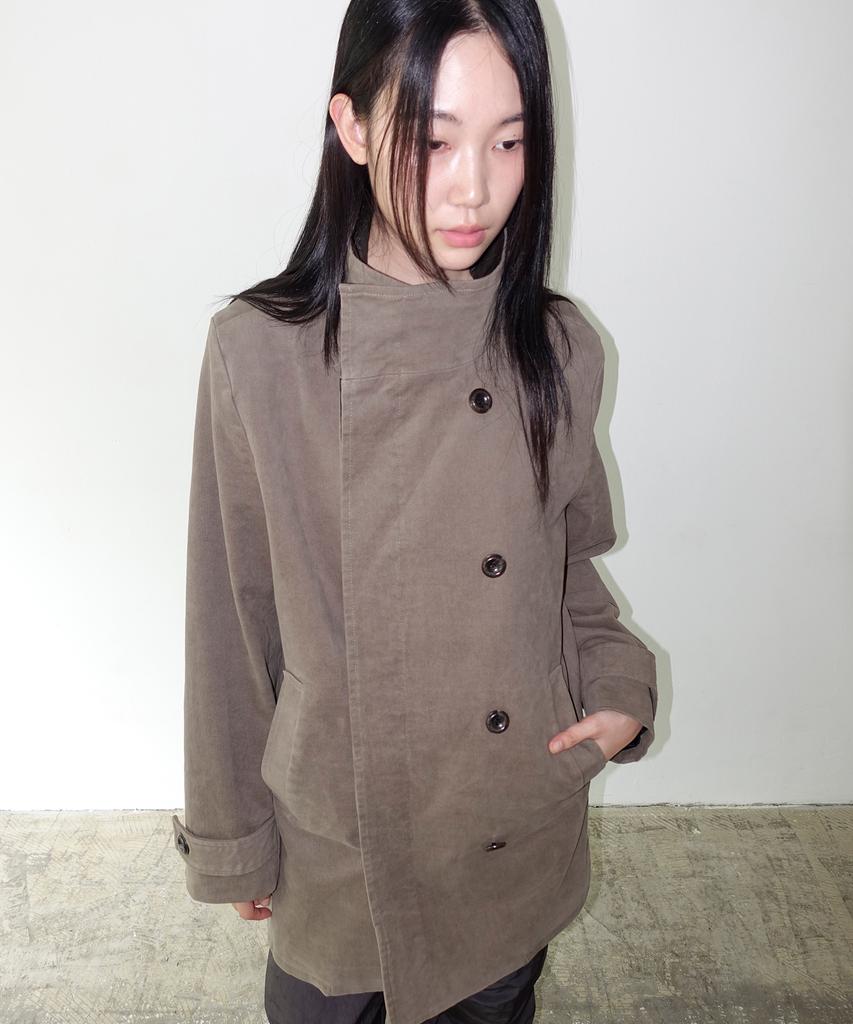 NUAKLE (W) Vincent Double Coat_Fade Khaki