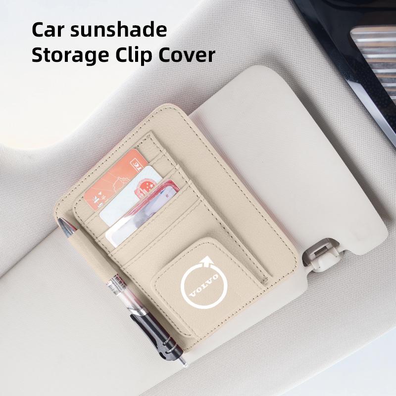 Volvo Car Sun Visor Storage Card Bag Glasses IC Card Clip Holder For XC S60 V60 C30 XC60 XC40 V70 XC90 V40 SC60 190h R V50 S90