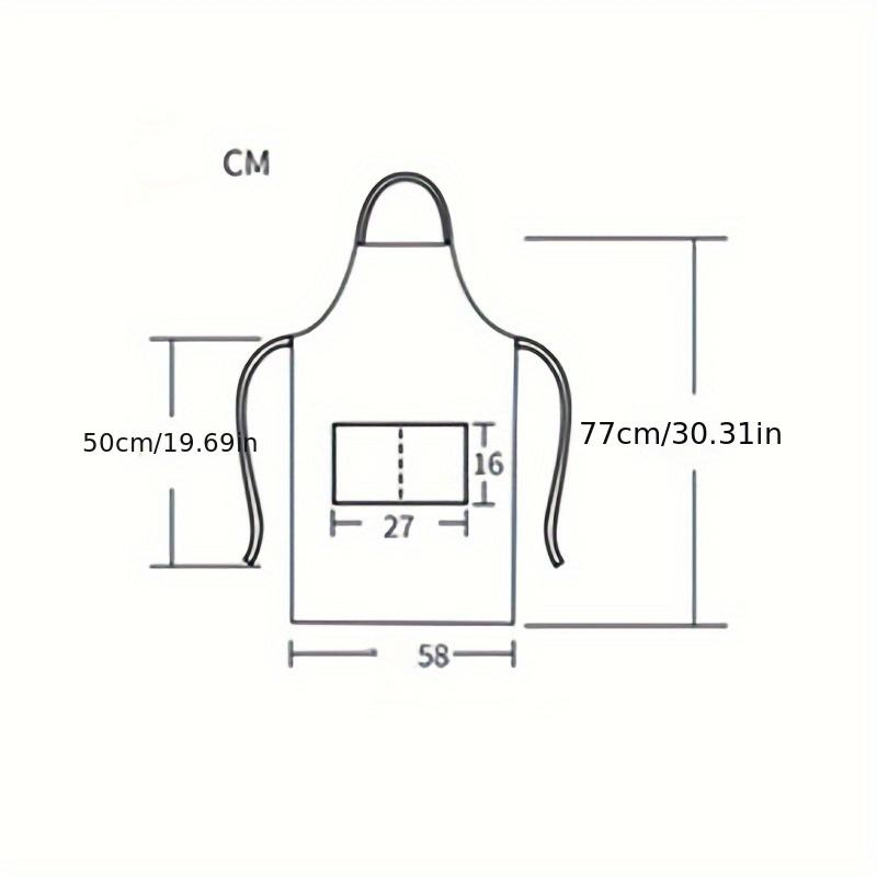 Unisex Customizable Polyester Chef Apron with Pockets - Durable Knit Fabric Cooking Apron for Men and Women, Ideal for Kitchen, Grill, Restaurant, Bar