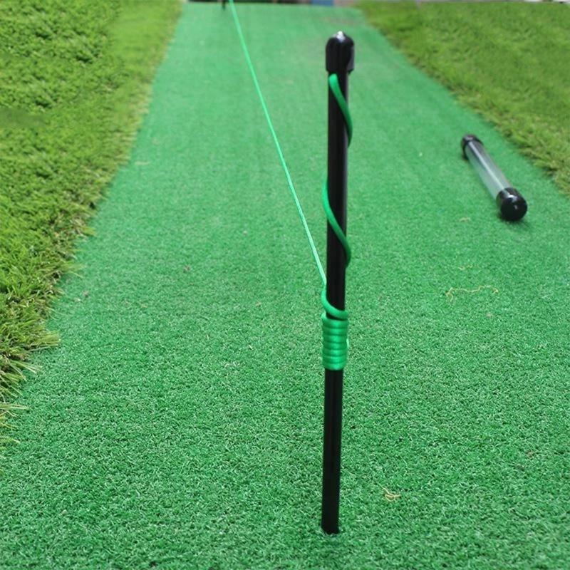 Golf Putting String with Pegs Putting Guideline Direction Peg Golf Direction Training Aids Trainer Golf Alignment Sticks