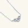 Silvere Glam Корейская версия персонализированного ожерелья с муассанитом в виде смайлика Инс Модное крутое ювелирное ожерелье из стерлингового серебра 925 пробы