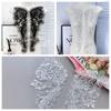 1Pair Wedding Dress Clothing Dress Accessories Beaded Sequined Chest Flower Handmade Flower Patch