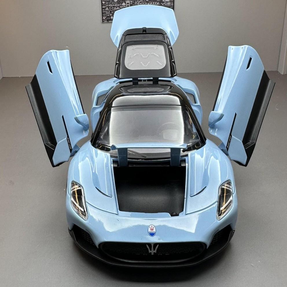 Премиальный литой металл 1:22 Maserati MC20 Суперкар Сплав Откатный Модель Автомобиля, Серый, 1 шт.