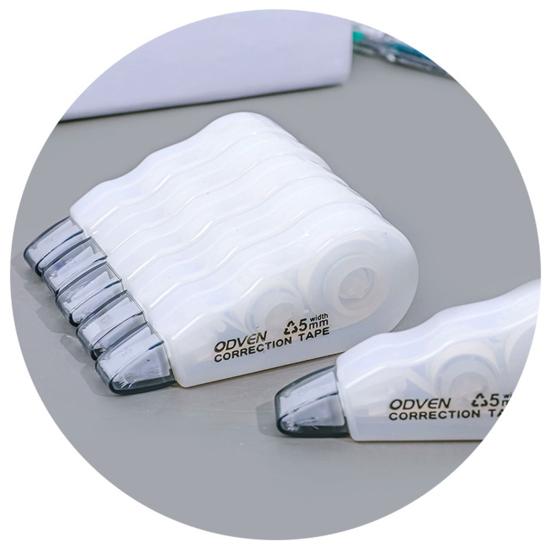 6Pcs/Set Tape Eraser Detachable for Study Compact Translucent Design Glue Tape Useful Multi-functional Lightweight