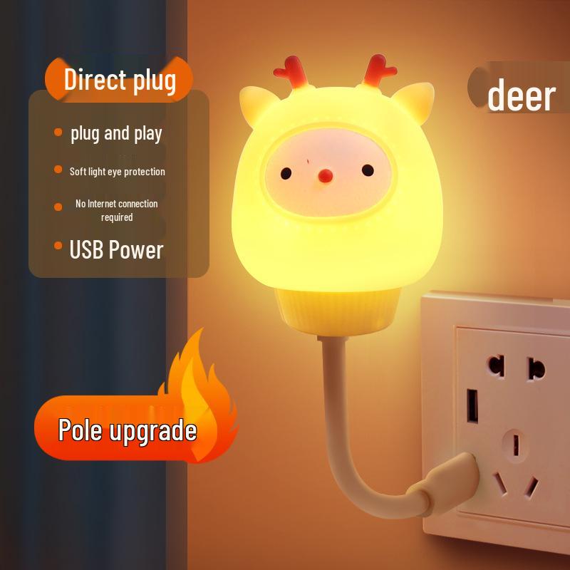 Voice-Activated Smart Night Light for Bedroom, Bedside, and Kids' Room