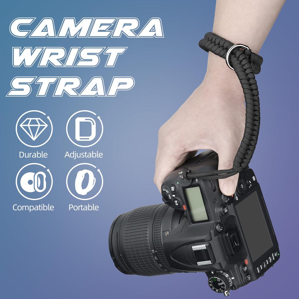 SUNYA Camera 550 Paracord Braided Hand Quick Compatible with Most SLR Includes Adapter for Easy Stylish Metal Parts with Highly Polished Finish Strap,