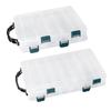 Double Side Plastic Fishing Baits Box Lures Holder Case Large Capacity Accessory
