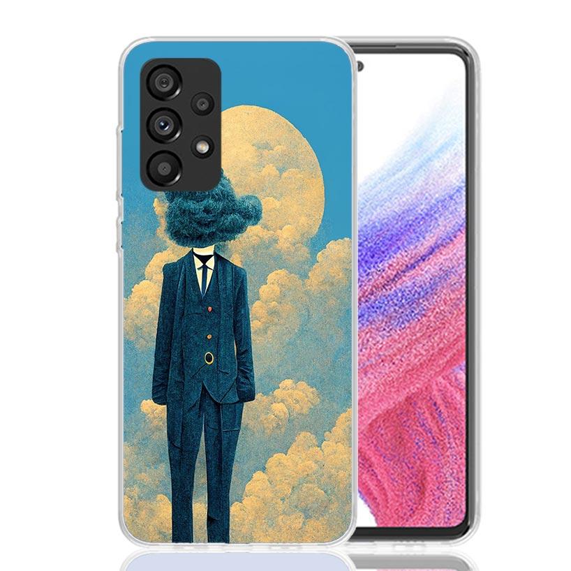 Чехол для телефона с рисунком Рене Магритта для Samsung Galaxy A17 A16 A14 A15 A13 A57 A56 A54 A55 A53 A37 A36 A34 A35 A33 A26 A24 A25 A23 Gala