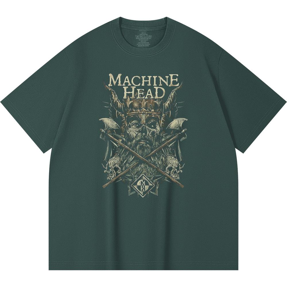 Хлопковая футболка плотностью 230 г/м² 100% Хлопок Heavy Metal Футболка с принтом рок-группы Популярная музыка Унисекс Тяжелая хлопковая футболка
