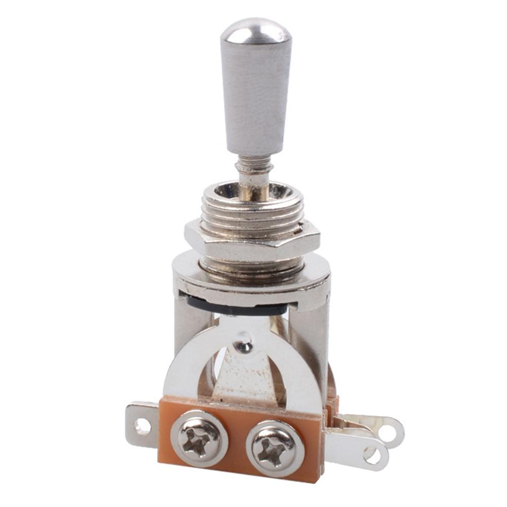 3 Way Short Straight Guitar Toggle Switch Pickup Selector with Brass Hat Compatible with Gibson Les