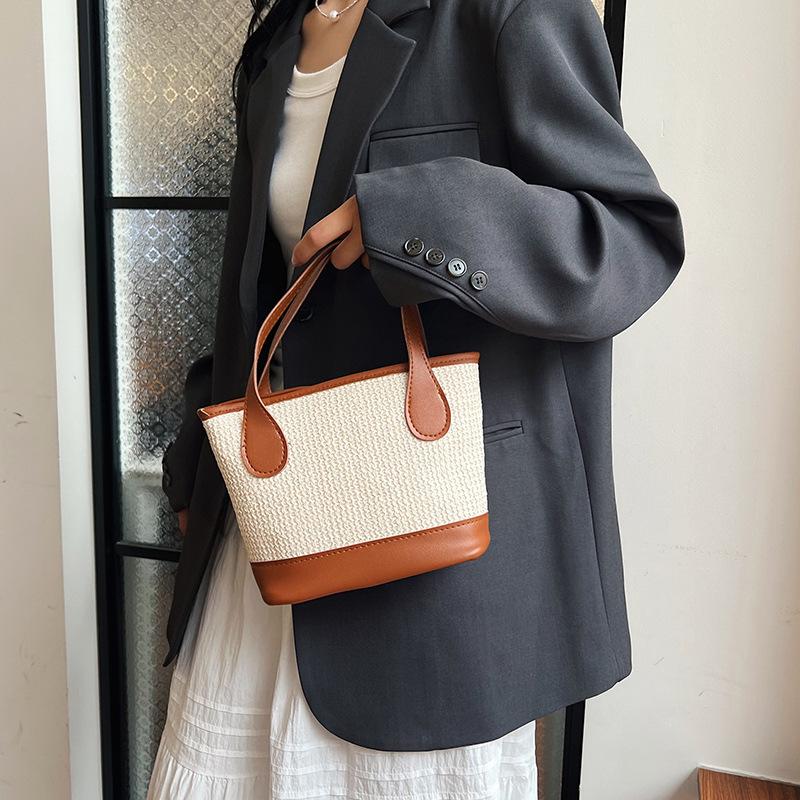Простая и модная сумка-тоут большой вместимости, летняя новая модная сумка в иностранном стиле для поездок на работу, женская сумка, простая сумка