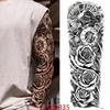 1 PC 480*170MM Large Temporary Tattoos Sleeve for Men Women Full Arm Selleve Tattoos Temporary Realistic Fake Wolf Tiger Lion Tattoo