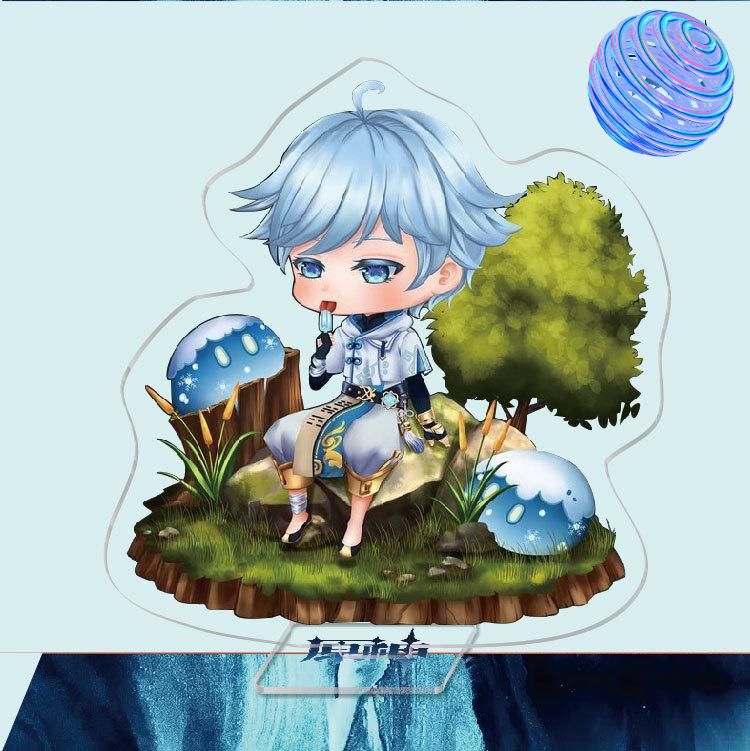 Anime Game Genshin Impact Peripheral Acrylic Cosplay Character Hero Theme Stand Acrylic Figure Stand Model Plate Desk Decor Ornament Gift