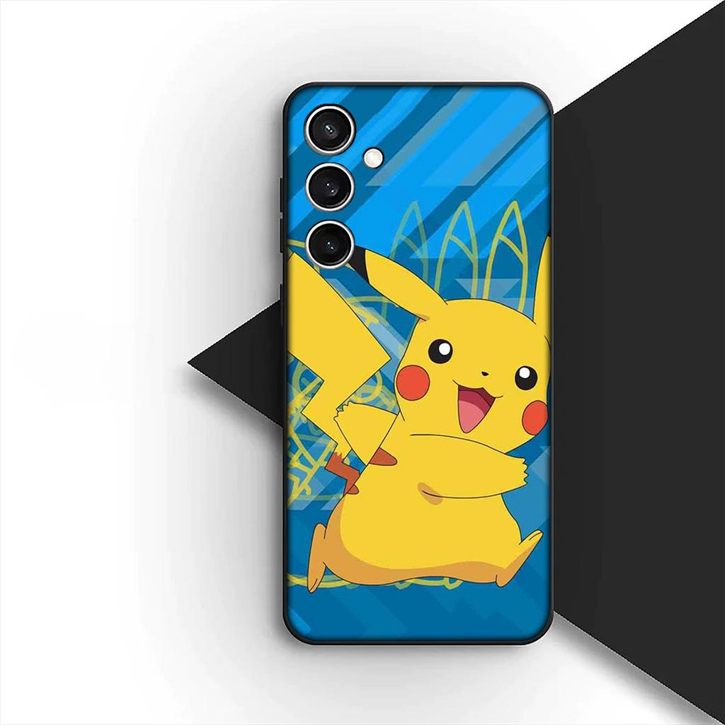 for Samsung Galaxy S10 S8 S9 Plus A33 A34 A31 70 A71 A72 Note 20 9 8 S10E Phone Cover Soft Case Cartoon P-Pokemons GO P-Pikachus