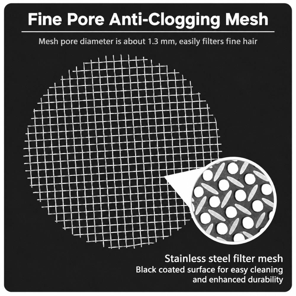 With Mesh Drain Cover Round Drain Strainer Easy Clean Sewer Cover Hair Catching