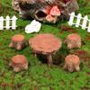 Bonsai Dollhouse Ornament Mini Bench Micro Landscapes Miniature Stools Table Park Chair Figurines